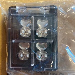 MagicBax earring lifters, 2 silver pair, in package never used